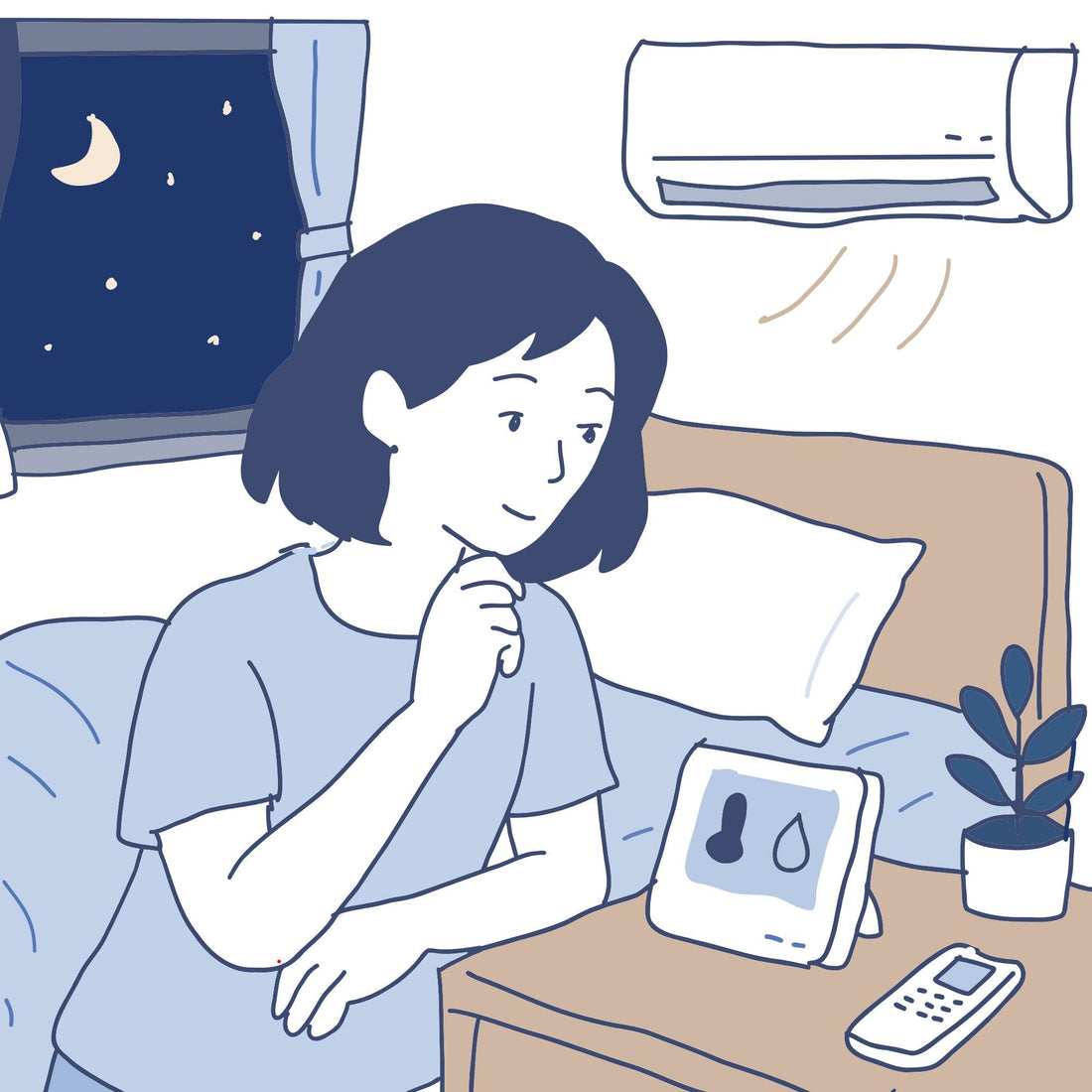 夏の暑さで眠れない夜に。エアコンと寝室環境で睡眠の質を整える方法