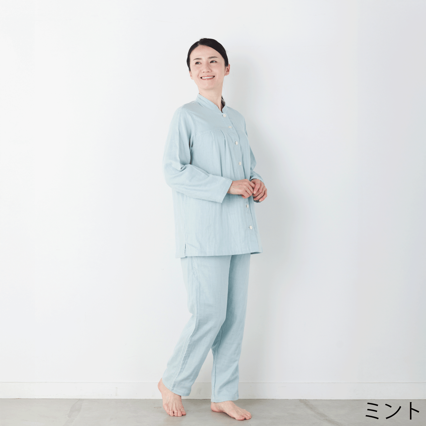 呼吸するパジャマ®（マオカラー）天然素材 綿100％ 3重ガーゼ 日本製 レディース
