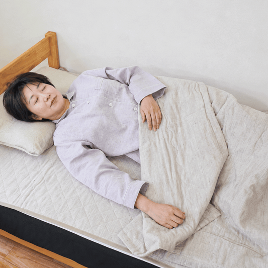 肌掛け布団 天然繊維 綿麻 洗える麻わた 夏 涼しい 日本製 近江の麻